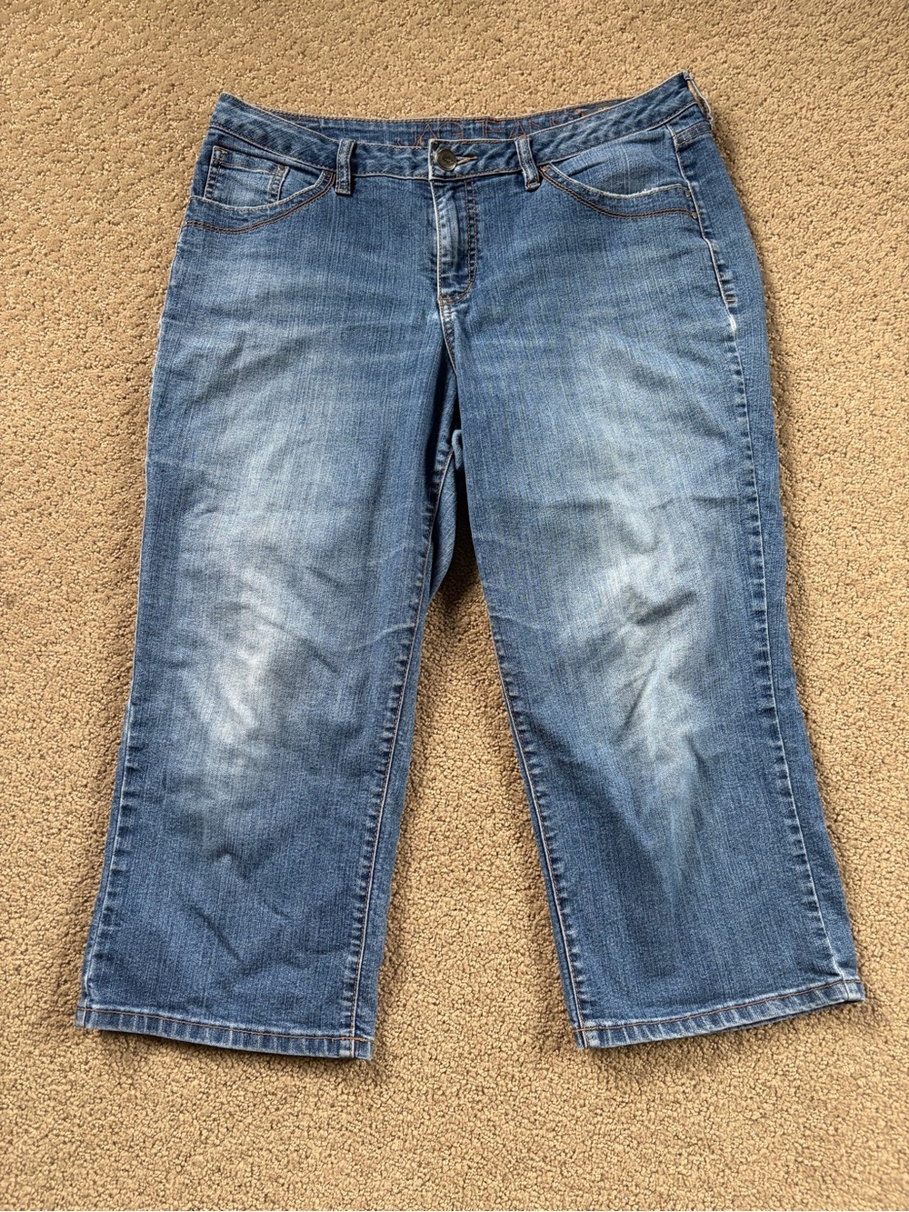 Jag Jeans Women's Faded Blue Cropped Capri Jeans Classic Fit